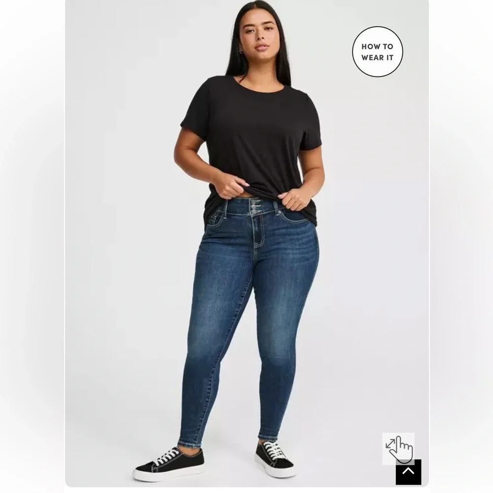 Torrid Jegging Jeans 22W Medium Wash Skinny Stretch Denim High Rise Super Soft - Picture 3 of 11